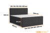 Übersicht der Maße und verfügbaren Größen für das Boxspringbett MIDI.