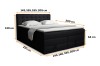 Box spring bed Verno dimensions: Overview of the various available sizes.