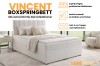 Infografik zum Vincent Boxspringbett mit Details zu Ausstattung und Maßen