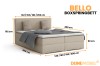 Maßangaben für das Bello Boxspringbett: Übersicht der verschiedenen Größen und Abmessungen.