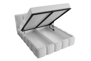 VALIA Polsterbett mit Bettkasten und Lattenrost Bouclé Deine Möbel