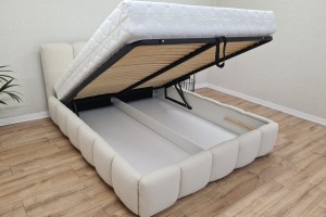 VALIA Polsterbett mit Bettkasten und Lattenrost Bouclé Deine Möbel