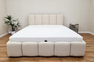 VALIA Polsterbett mit Bettkasten und Lattenrost Bouclé Deine Möbel