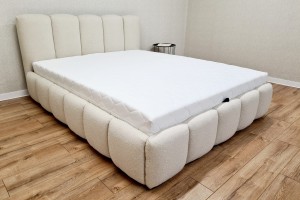 VALIA Polsterbett mit Bettkasten und Lattenrost Bouclé Deine Möbel
