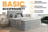 Productinfo Basic Duo boxspringbed met 2 opbergboxen und 4 cm koudschuimtopper.