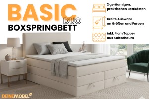BASIC DUO Boxspringbett mit Bettkasten Deine Möbel