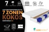 7-Zonen Taschenfederkernmatratze H4 mit Kokos-Einlage und Matratzenaufbau Infografik.