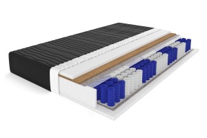 7 Zonen Taschenfederkernmatratze + Kokoseinlage 160x200 cm Höhe 20 cm Härtegrad H4 Taschen-Federken Deine Möbel