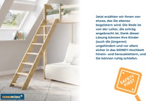 Etagenbett Jugendbett Couch SIDNEY 90x200/140x200