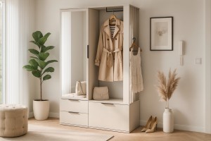 FAMO nagelneu Flurgarderobe Garderobe Garderoben-Set Spiegel und Schubladen