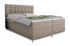 Modernes Boxspringbett Erik in Beige mit gestepptem Kopfteil.
