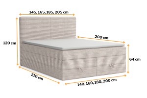 LOFT DUO Boxspringbett Komplettbett Polsterbett