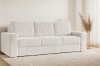 Cosy corduroy sofa Timon in the living room with rug and decoration.