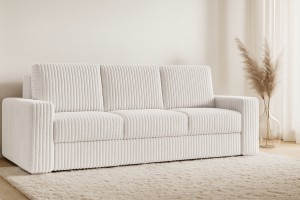TIMON Sofa 3-Sitzer 245 cm breit mit Schlaffunktion Cord Stoff Deine Moebel