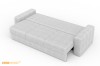 Sofa TIMON umgebaut als Schlafsofa mit großer Liegefläche aus weichem Cord-Gewebe.