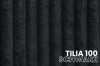 TILIA 100 Schwarz - Weicher Plüschstoff mit Rippenstruktur für Möbel und Kissen.