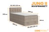 Abmessungen des Jung II Boxspringbetts in verschiedenen Größen – Detailmaße für Planung.