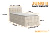 Maße für das Jung II Boxspringbett: Infografik zur Größe.