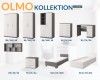 OLMO Möbel Set in Grau Weiß – Übersicht Jugendzimmer Möbel mit Schrank, Regal, Bett und Schreibtisch.