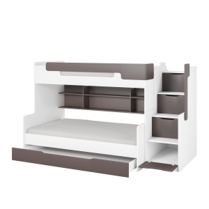 HANNA Etagenbett Funktionsbett für 2 Kinder mit Treppe Deine Möbel