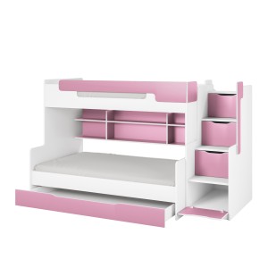 HANNA Etagenbett Funktionsbett für 2 Kinder mit Treppe Deine Möbel