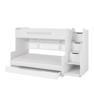 HANNA Etagenbett Funktionsbett für 2 Kinder mit Treppe Deine Möbel