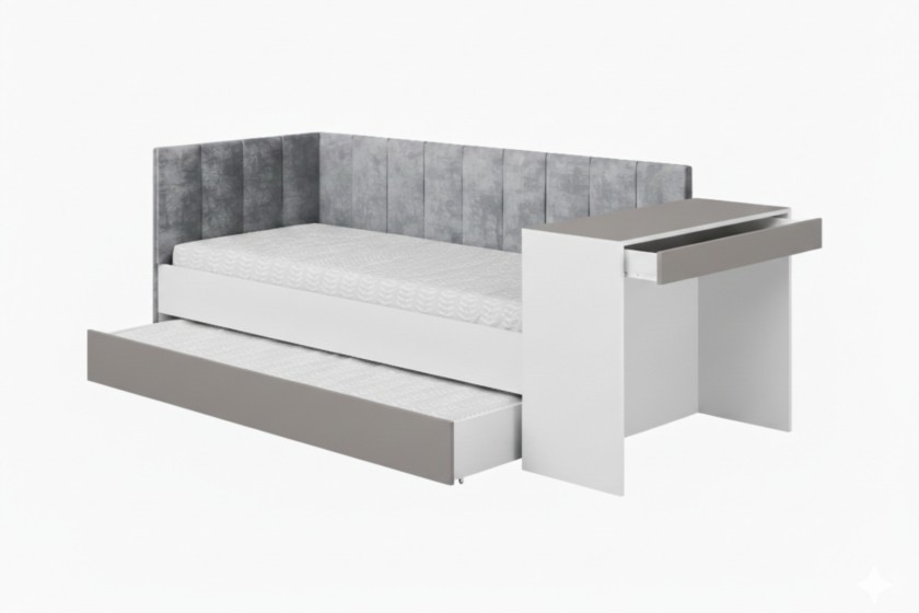 FABIAN 90x200 Jugendbett Multifunktionsbett Kinderbett Bett mit Ausziehbett Deine Möbel