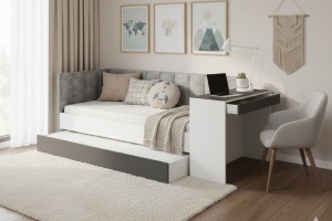 FABIAN 90x200 Jugendbett Multifunktionsbett Kinderbett Bett mit Ausziehbett Deine Möbel