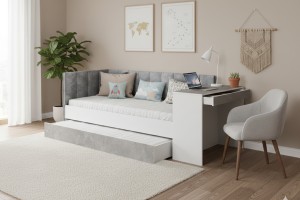 FABIAN 90x200 Jugendbett Multifunktionsbett Kinderbett Bett mit Ausziehbett Deine Möbel