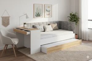 FABIAN 90x200 Jugendbett Multifunktionsbett Kinderbett Bett mit Ausziehbett Deine Möbel