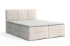 Modernes Boxspringbett Susan Lux in Creme - Elegantes Design mit gepolstertem Kopfteil.
