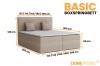Abmessungen des Basic Boxspringbetts in verschiedenen verfügbaren Größen.