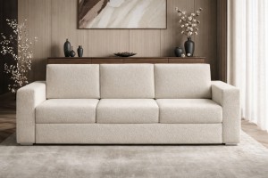 TOCO Sofa 3-Sitzer mit Schlaffunktion Bettkasten, Schlafsofa Möbel