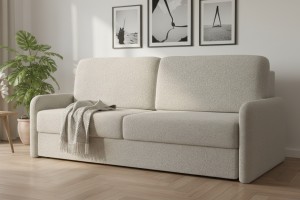 BIANCO Sofa 2-Sitzer mit Schlaffunktion Bettkasten, Schlafsofa Möbel