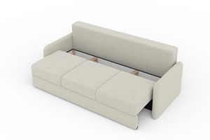 BIANCO Sofa 3-Sitzer mit Schlaffunktion Bettkasten, Schlafsofa Möbel