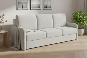 BIANCO Sofa 3-Sitzer mit Schlaffunktion Bettkasten, Schlafsofa Möbel