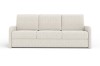 Beiges 3-Sitzer Sofa schlichtes Design Frontansicht