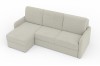 Helles Ecksofa in L-Form, modernes Design für das Wohnzimmer.