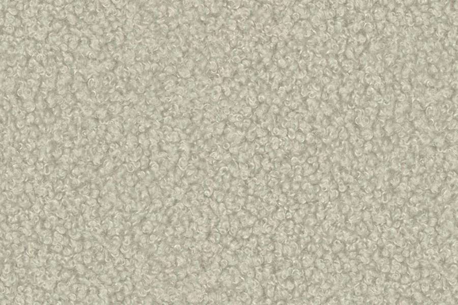 Beiger Bouclé-Stoff mit lockiger Textur, ideal für Polstermöbel und Kissen.