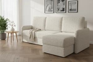 BIANCO Eckofa mit Schlaffunktion Bettkasten, Schlafsofa Möbel