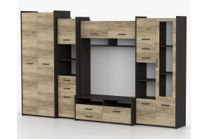 MAURO S 310 cm Wohnwand Große moderne Wohnzimmerschrankwand Deine Möbel