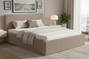 LOCCA Polsterbett mit Bettkasten & Lattenrost Cord-Stoff Deine Möbel