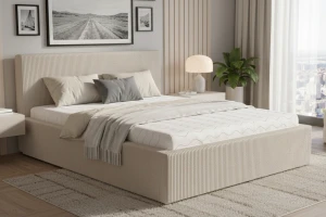 LOCCA Polsterbett mit Bettkasten & Lattenrost Cord-Stoff Deine Möbel