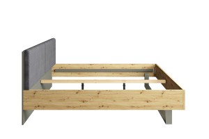 RON A Schlafzimmer Set Komplettschlafzimmer Komplettes Schlafzimmermöbel-Set mit Bett, Kleiderschrank mit Spiegel, Kommode und 2 Nachttischen – Artisan Eiche / Graphitgrau Deine Möbel