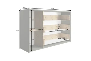 RON B Schlafzimmer Set Schlafzimmermöbel-Set inkl. Kleiderschrank mit Spiegel, Kommode und 2 Nachttischen – Artisan Eiche / Graphitgrau Deine Möbel