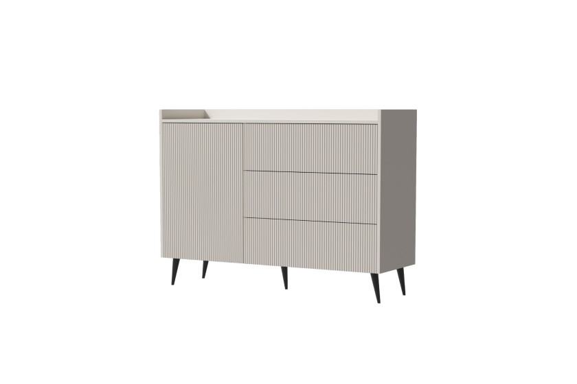 DALIA 04 126 cm Sideboard Kommode, mit 3 geräumigen Schubladen Deine Möbel