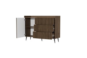 DALIA 04 126 cm Sideboard Kommode, mit 3 geräumigen Schubladen Deine Möbel