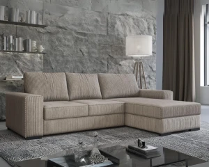 CORD Ecksofa L-Couch Sofa Eckgarnitur Poso Cord inkl. Schlaffunktion Bettkasten Deine Möbel