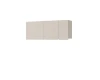 Hängeschrank in Beige mit 3 Türen, modernes Wandregal für das Schlafzimmer.