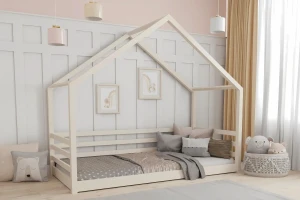 COMET 140x200 Beige Bodenbett Kinderbett Hausbett Deine Möbel